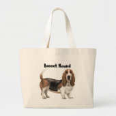 Basset Hound Jumbo Stoffbeutel (Vorne)