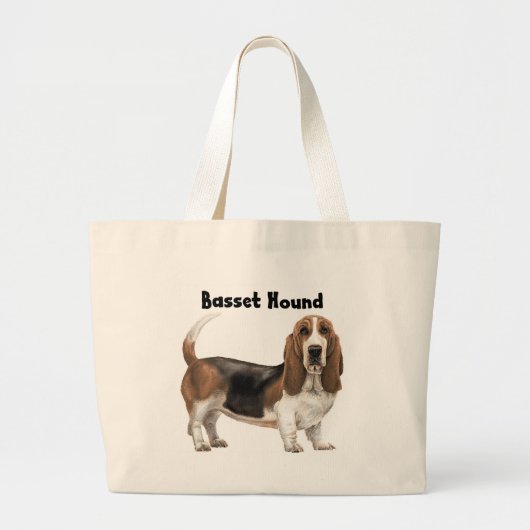 Basset Hound Jumbo Stoffbeutel (Vorne)
