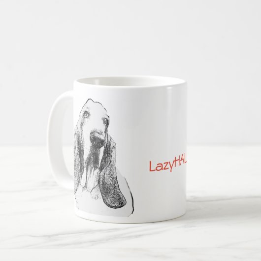 Basset hound kaffeetasse (Vorderseite Links)