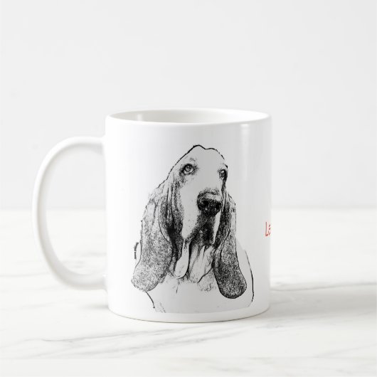Basset hound kaffeetasse (Links)