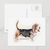 Basset-Hound-Karte Postkarte (Vorne/Hinten)