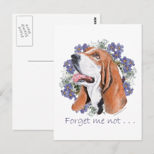 Basset Hound Keepake Postkarte (Vorne/Hinten)