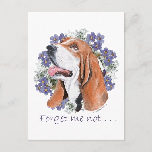 Basset Hound Keepake Postkarte (Vorderseite)