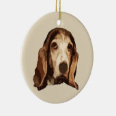 Basset Hound Keramik Ornament (Rechts)