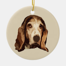 Basset Hound Keramik Ornament