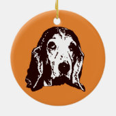 Basset Hound Keramik Ornament (Hinten)