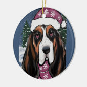 BASSET HOUND KERAMIK ORNAMENT (Links)