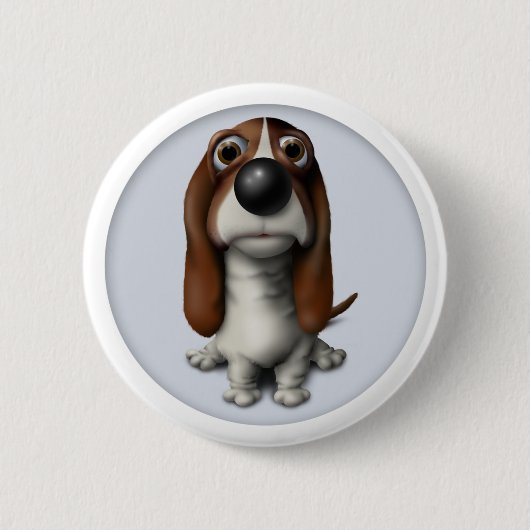 Basset Hound-Knopf BH1 Button (Vorderseite)