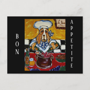 Basset Hound Koch Postkarte