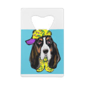 Basset Hound Kreditkarten Flaschenöffner (Rückseite)