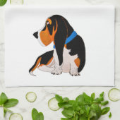 Basset Hound Küchentuch (Gefaltet)