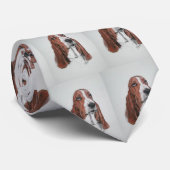Basset Hound-Kunst auf Bindung Krawatte (Gerollt)
