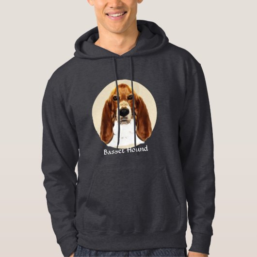 Basset Hound-Kunst Hoodie (Vorderseite)