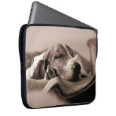 Basset Hound-Laptop-Hülse Laptopschutzhülle (Vorne Rechts)