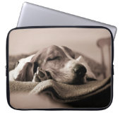 Basset Hound-Laptop-Hülse Laptopschutzhülle (Vorderseite)