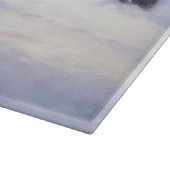 Basset Hound lassen es schneeweihen Schneidebrett (Ecke)