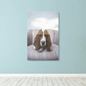 Basset Hound Leinwanddruck (Insitu (Holzboden))