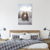 Basset Hound Leinwanddruck (Insitu (Schlafzimmer))