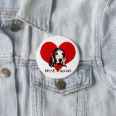 Basset Hound-Liebe Button (Beispiel)