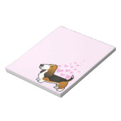 Basset Hound-Liebe Notizblock (Rotiert)