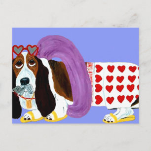 Basset Hound Lifeguard Postkarte