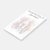 Basset Hound Lover Monogrammed Dog Post-it Klebezettel (angewinkelt)