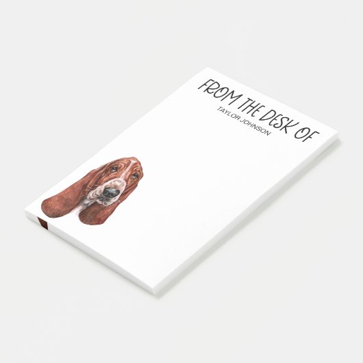 Basset Hound Lover Post-it Klebezettel (angewinkelt)