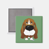 Basset Hound Magnet (Vorderseite/Rückseite)
