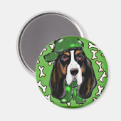 Basset Hound Magnet (Vorderseite/Rückseite)