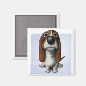 Basset Hound Magnet (Vorderseite/Rückseite)