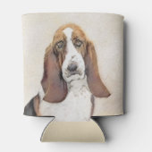 Basset Hound Malerei - Niedliche Original Hunde Ku Dosenkühler (Rückseite)