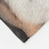 Basset Hound Malerei - Niedliche Original Hunde Ku Fleecedecke (Ecke)