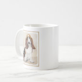 Basset Hound Malerei - Niedliche Original Hunde Ku Kaffeetasse (Vorderseite Links)
