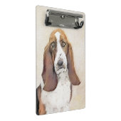 Basset Hound Malerei - Niedliche Original Hunde Ku Mini Klemmbrett (Schrägansicht)