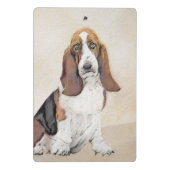 Basset Hound Malerei - Niedliche Original Hunde Ku Mini Klemmbrett (Rückseite)