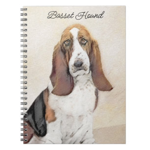 Basset Hound Malerei - Niedliche Original Hunde Ku Notizblock