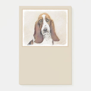 Basset Hound Malerei - Niedliche Original Hunde Ku Post-it Klebezettel