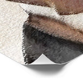 Basset Hound Malerei - Niedliche Original Hunde Ku Poster (Ecke)