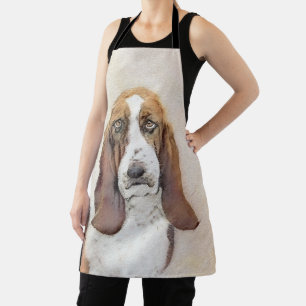 Basset Hound Malerei - Niedliche Original Hunde Ku Schürze