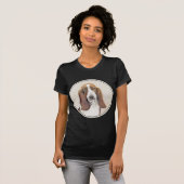 Basset Hound Malerei - Niedliche Original Hunde Ku T-Shirt (Vorne ganz)
