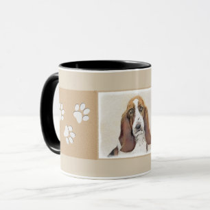 Basset Hound Malerei - Niedliche Original Hunde Ku Tasse