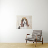 Basset Hound Malerei - Niedliche Original Hunde Ku Wandteppich (Beispiel (Horizontal))