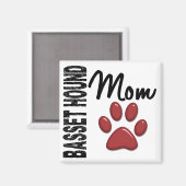 Basset Hound Mama 2 Magnet (Vorderseite/Rückseite)