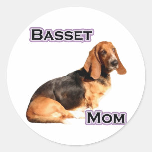 Basset Hound Mama 4 - Aufkleber