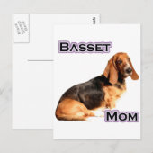Basset Hound Mama 4 Postkarte (Vorne/Hinten)