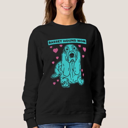Basset Hound Mama Dog Owner Basset Hound Sweatshirt (Vorderseite)