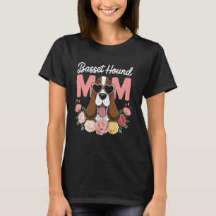 Basset Hound Mama Floral Hund Lover Geschenk T-Shirt