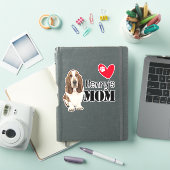 Basset Hound Mama Personalisiert Sticker (iPad Hülle)
