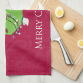 Basset Hound Merry Christmas Design Handtuch (Viertel Falte)