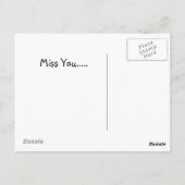 Basset Hound Miss You Postkarte (Rückseite)